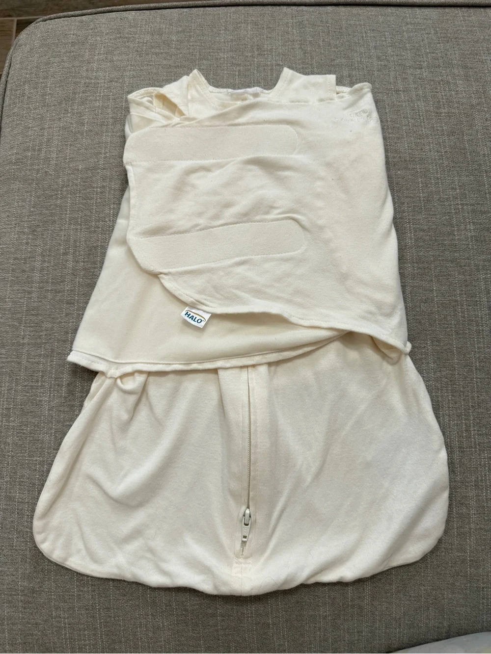 Halo Cream Baby Sleep Sack Swaddle with Front Zipper